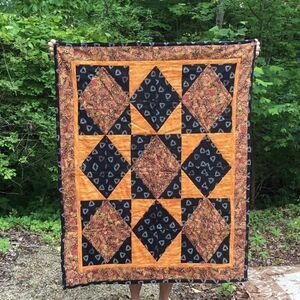 NWT HandCrafted Fall Color Quilt